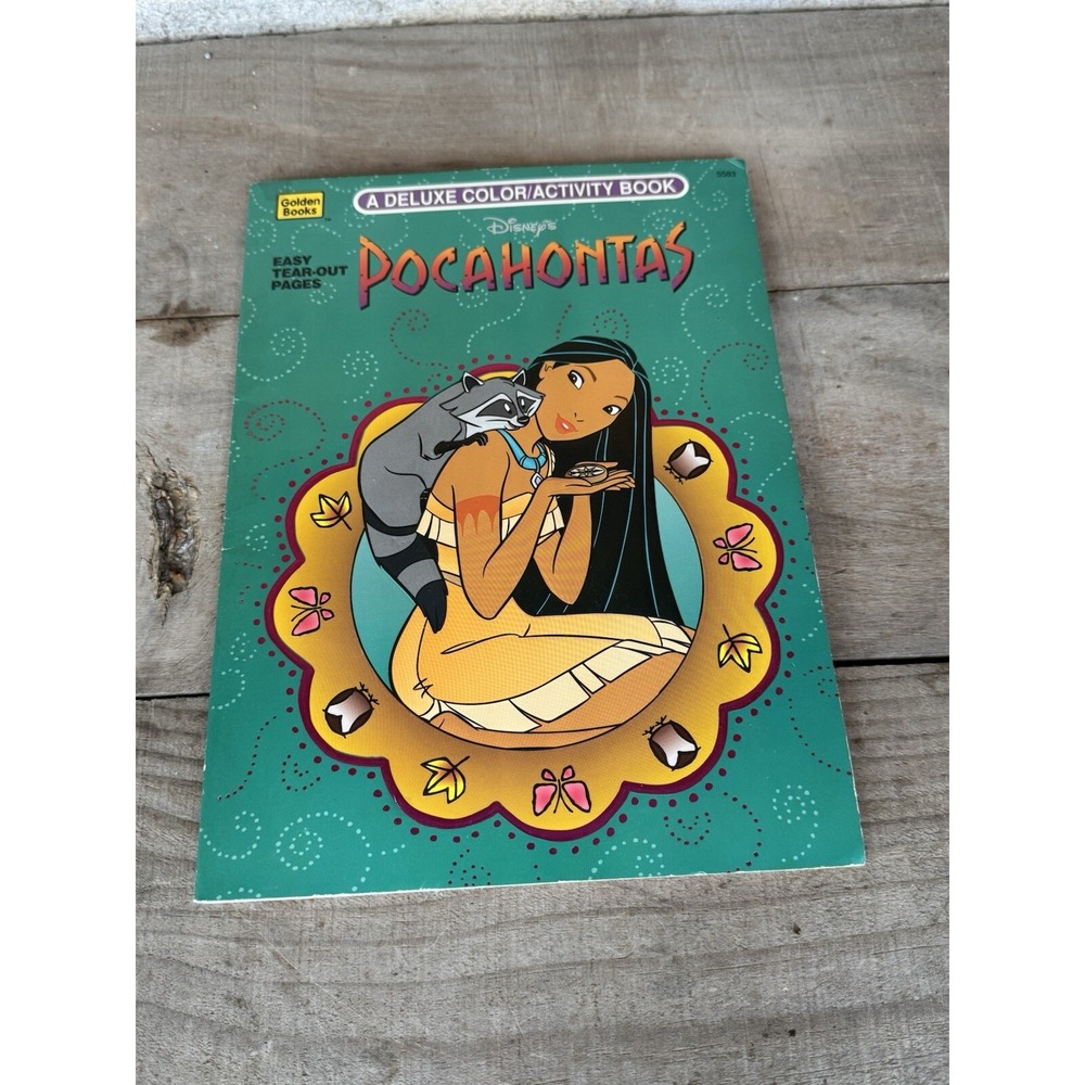 Vintage Golden Books Pocahontas Disney Coloring Book‎ Special Edition 5583